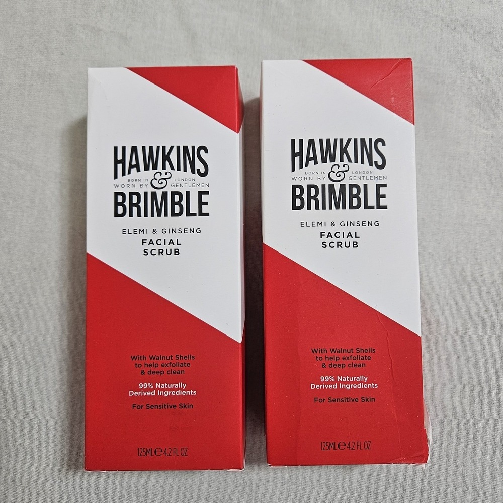 Hawkins & Brimble Men's Elemi & Ginseng Facial Scrub (125ml) Lot OF 2